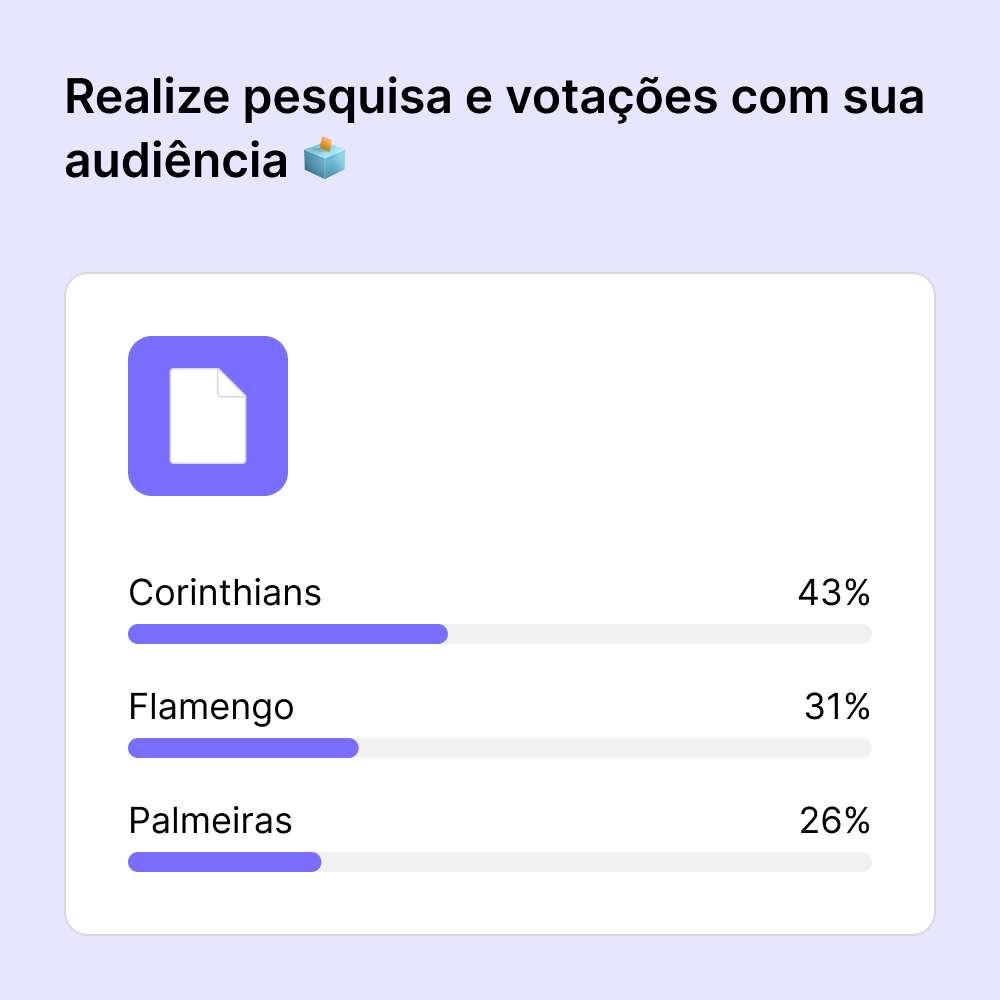 Pesquisas & Votação em tempo real